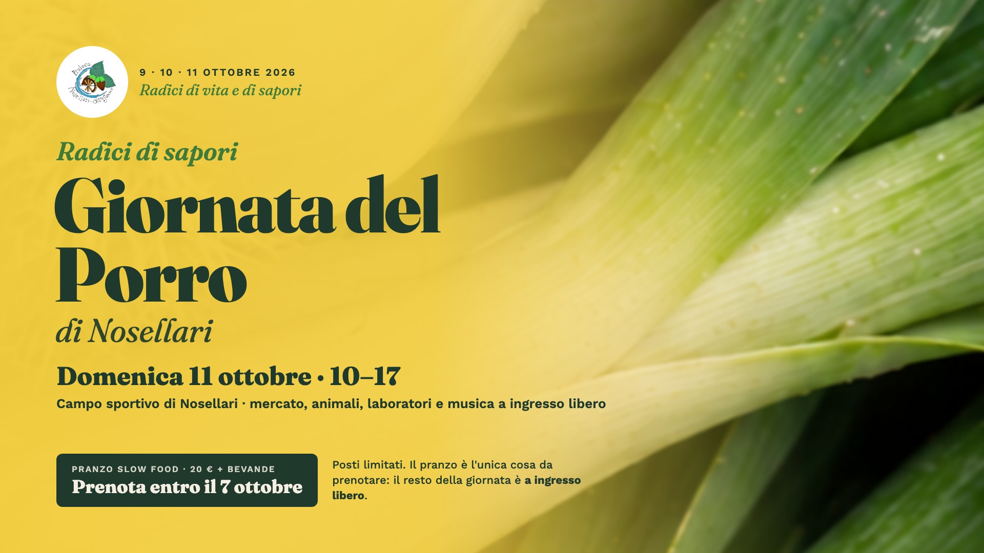 Giornata del Porro di Nosellari - domenica 11 ottobre 2026